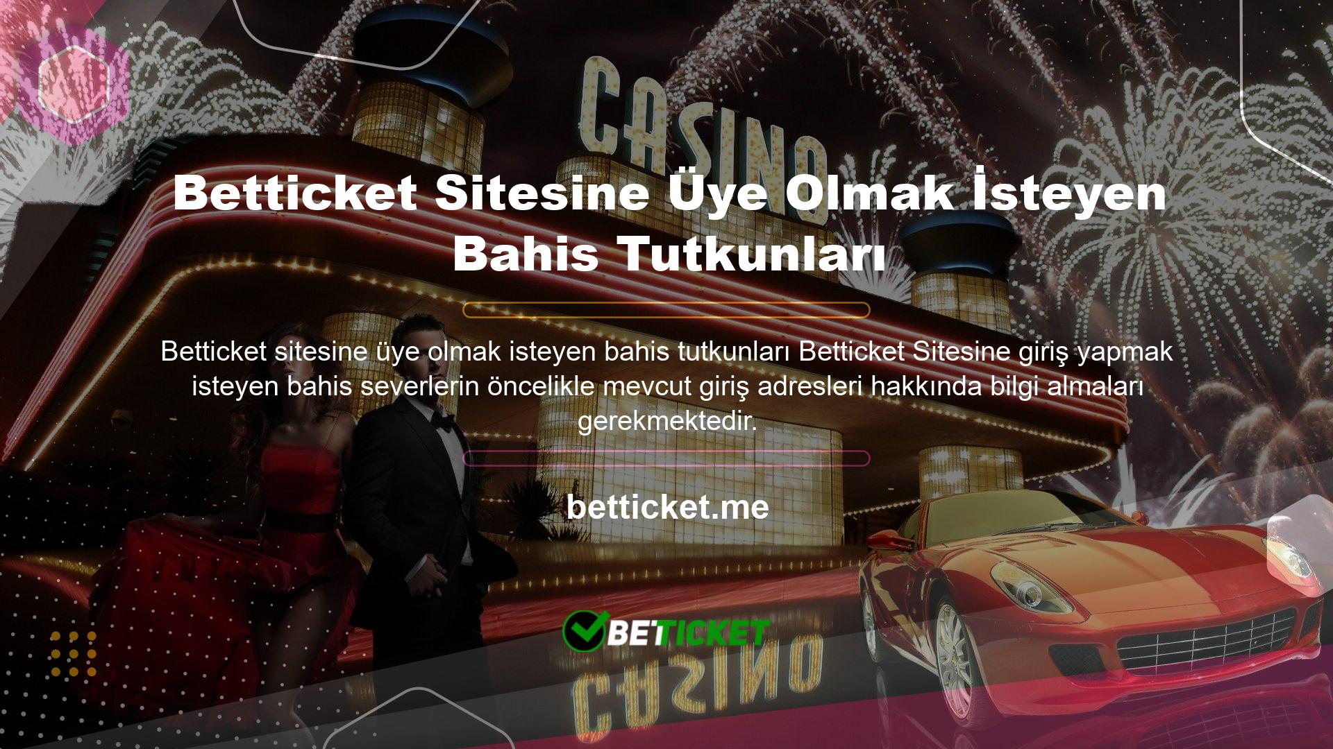 Online casino siteleri Türkiye'de yasal olarak faaliyet göstermemektedir ve site kullanıcılarının ve sitelerin güvenliğini sağlamak için zaman zaman adresler değişmektedir